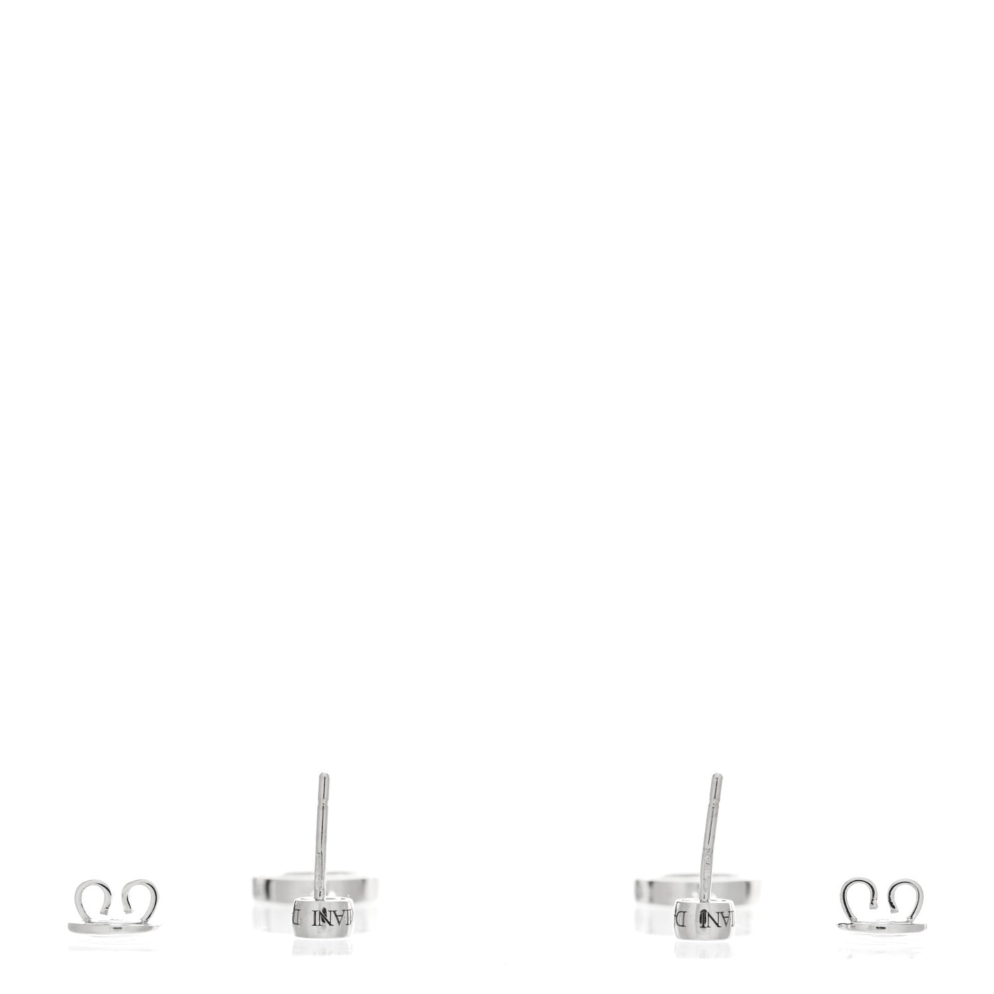 X BRAD PITT 18K White Yellow Gold Diamond D.Side Drop Earrings