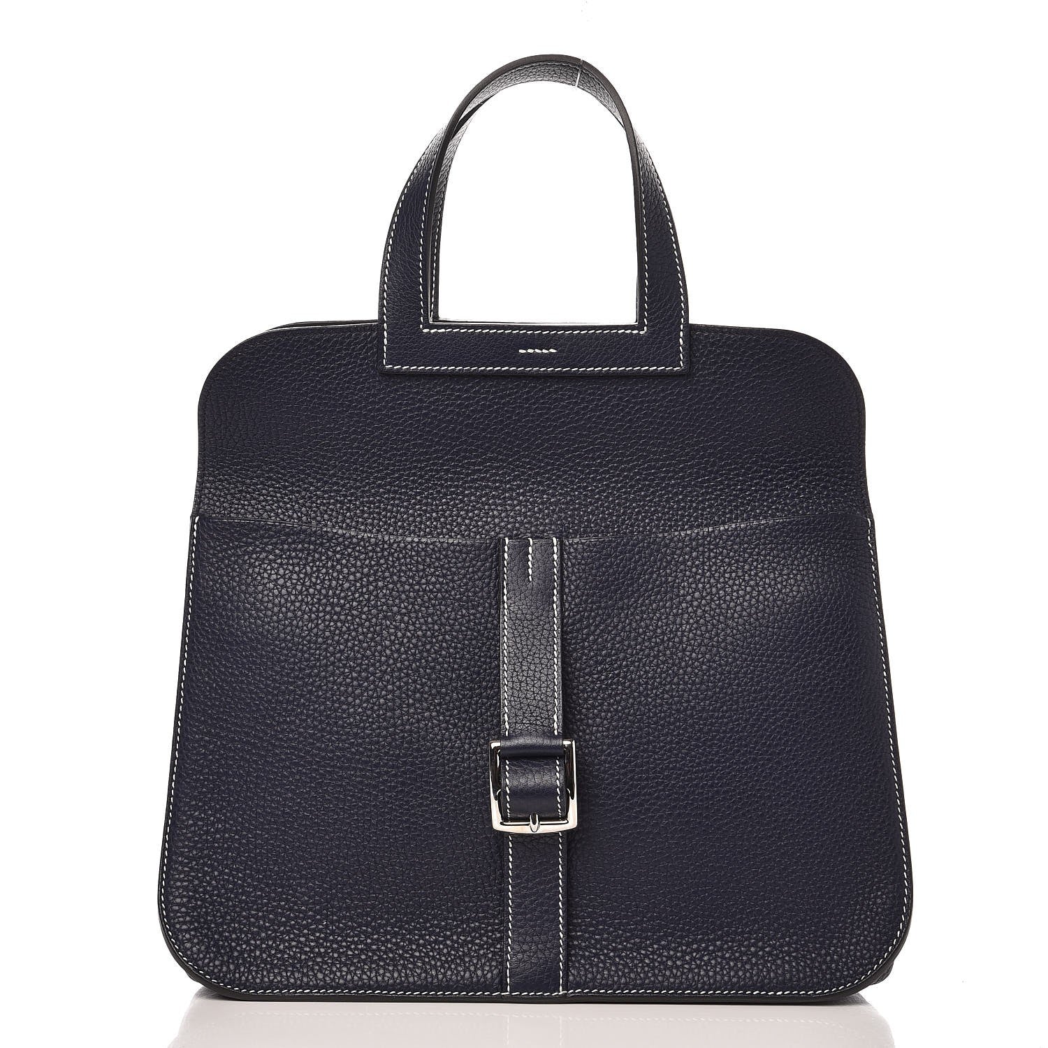 Hermes Taurillon Clemence Halzan 31 GM Bleu Nuit Indigo 3 of 10