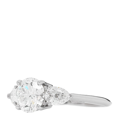 Tiffany Platinum Diamond 1.91ctw Three Stone Engagement Ring 52 6 3 of 7