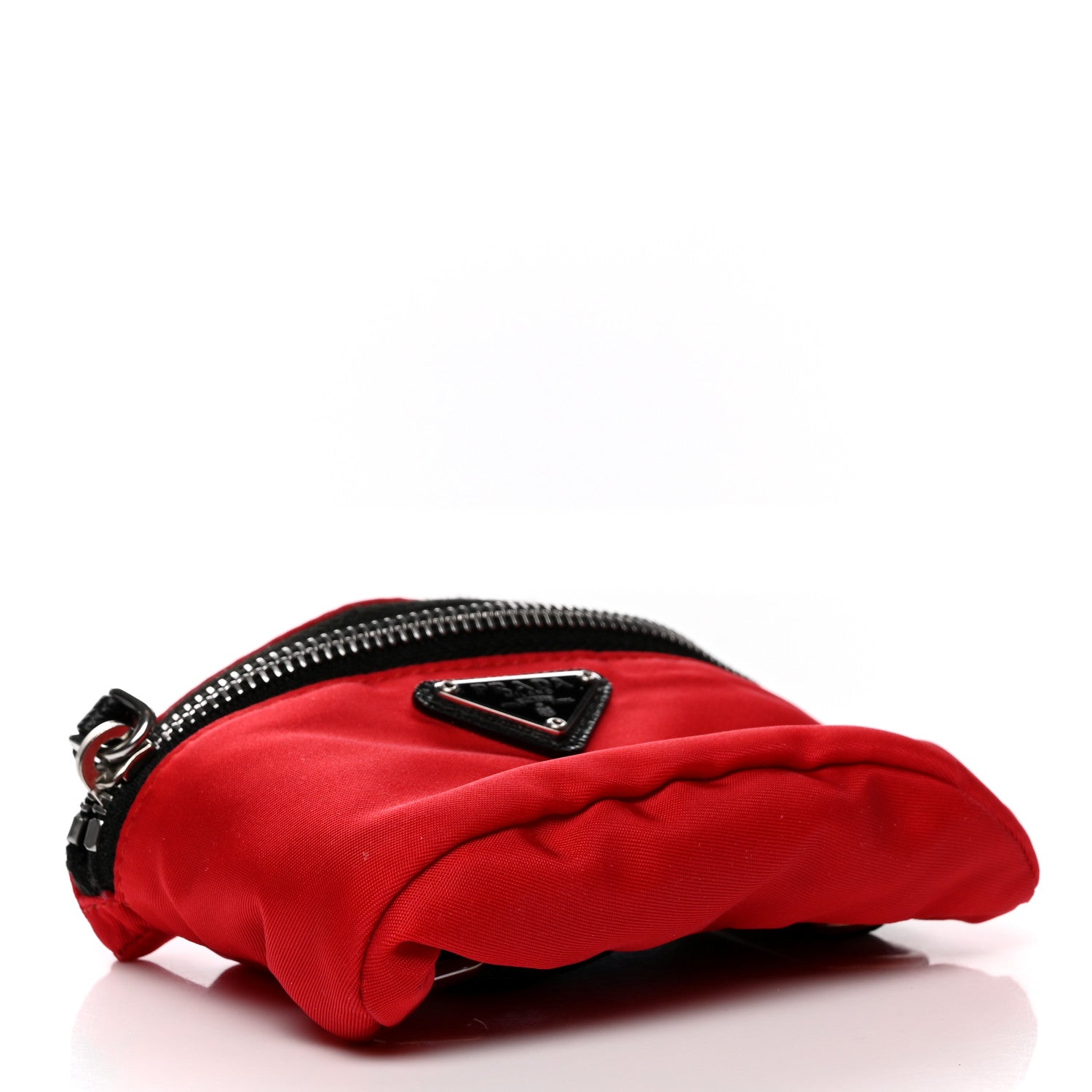 Prada Tessuto Nylon Wrist Pouch Rosso 4 of 7