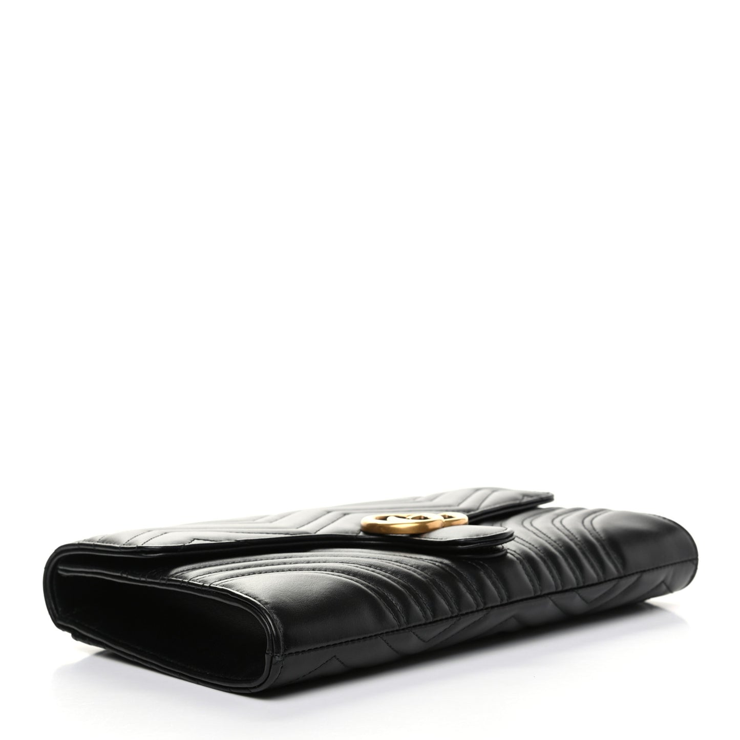 Calfskin Matelasse GG Marmont Clutch Black