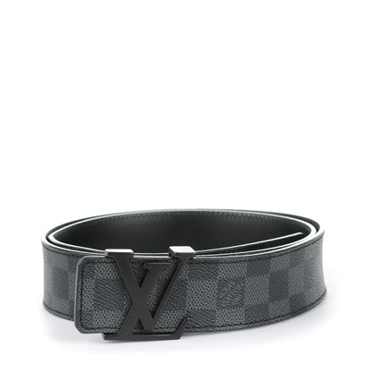 Louis Vuitton Damier Graphite 40mm LV Initiales Belt 95 38 1 of 7
