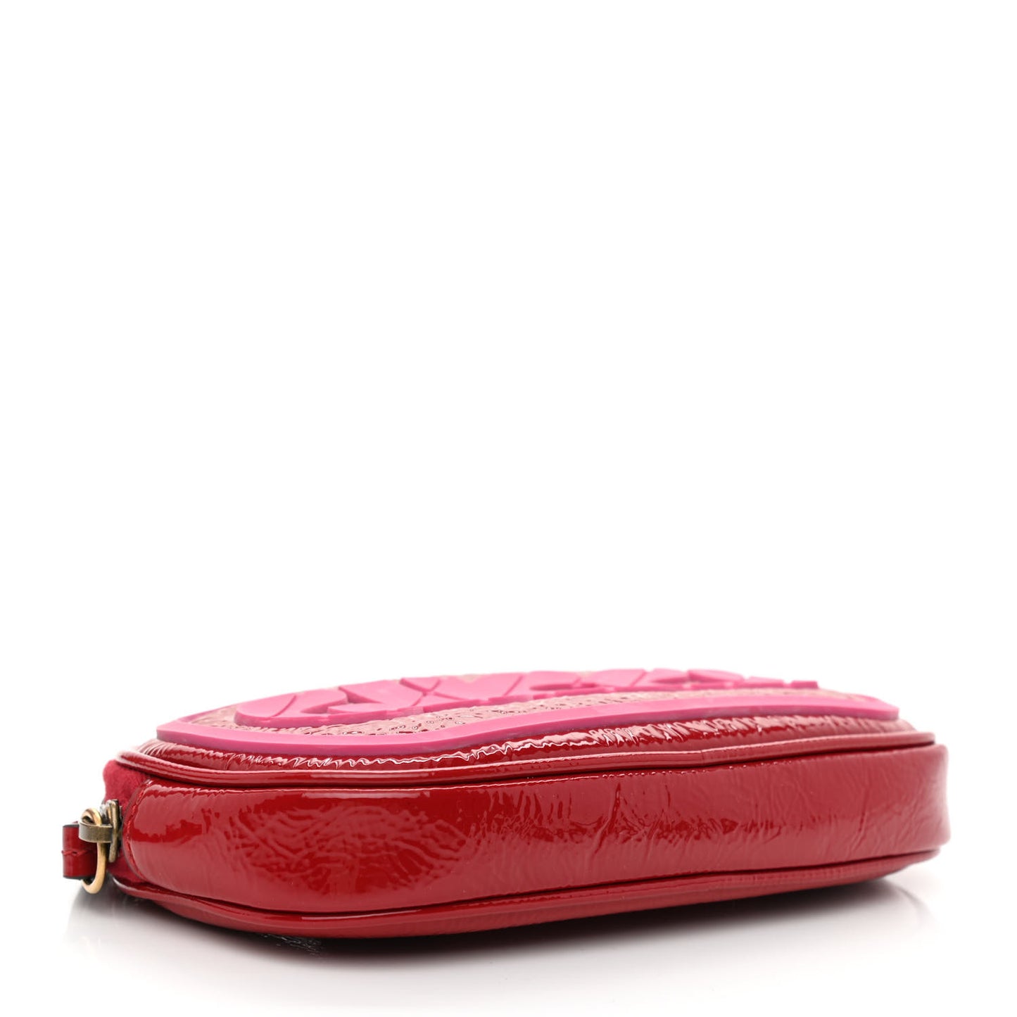 Patent Rubber Game Patch Logo Belt Bag 95 38 Hibiscus Red