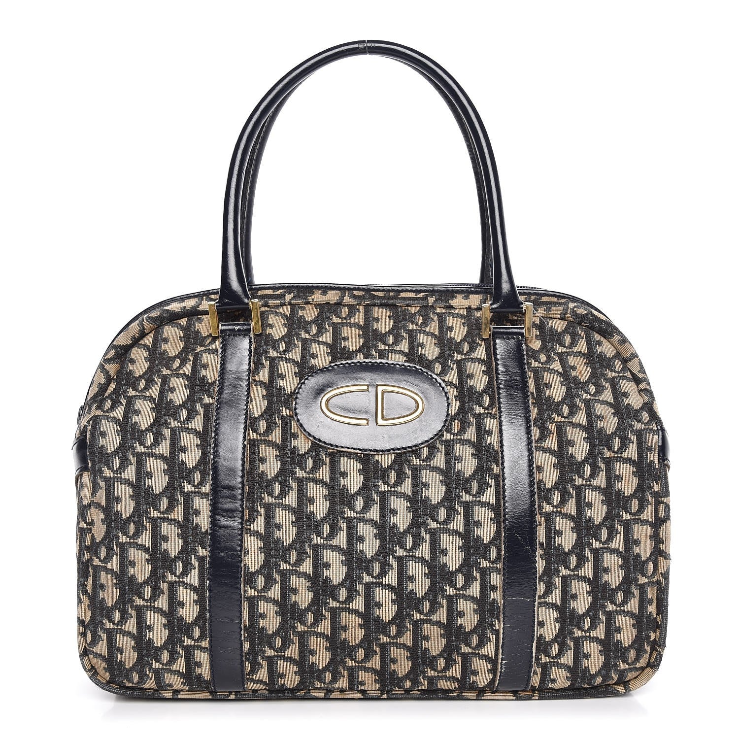 Christian Dior Monogram Tote Navy Blue 1 of 21