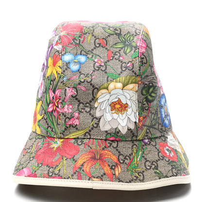 Gucci GG Supreme Monogram Flora Fedora Hat M White 3 of 9