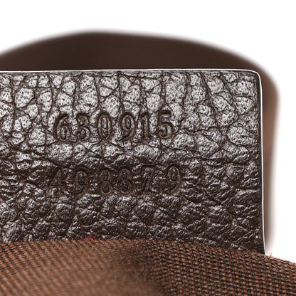 Gucci Monogram Dollar Calfskin Waist Pouch Beige Ebony Testa di Moro Marrone Scuro 7 of 11