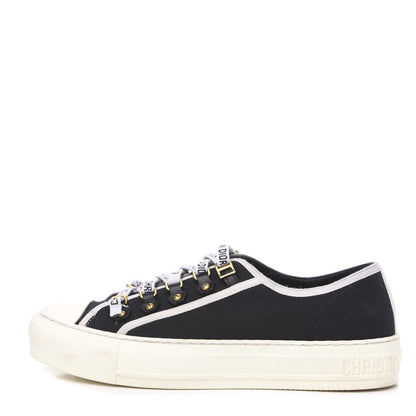Christian Dior Canvas Walk'N'Dior Low Top Sneakers 38.5 Black 1 of 10