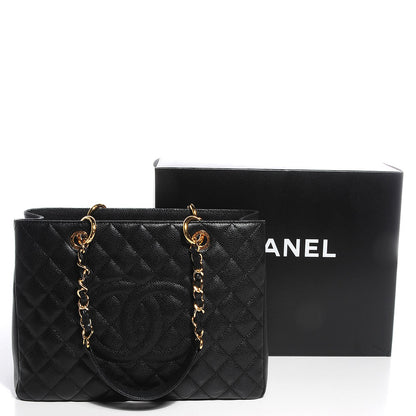 Chanel Caviar Quilted Grand Shopping Tote GST Black 5 of 8