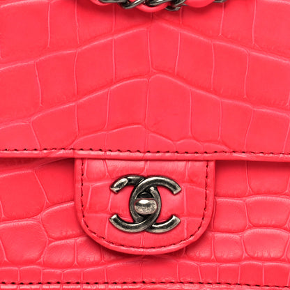 Chanel Alligator Stitched Mini Flap Pink 7 of 10