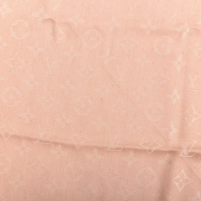 Louis Vuitton Silk Wool Monogram Shawl Rose 3 of 4