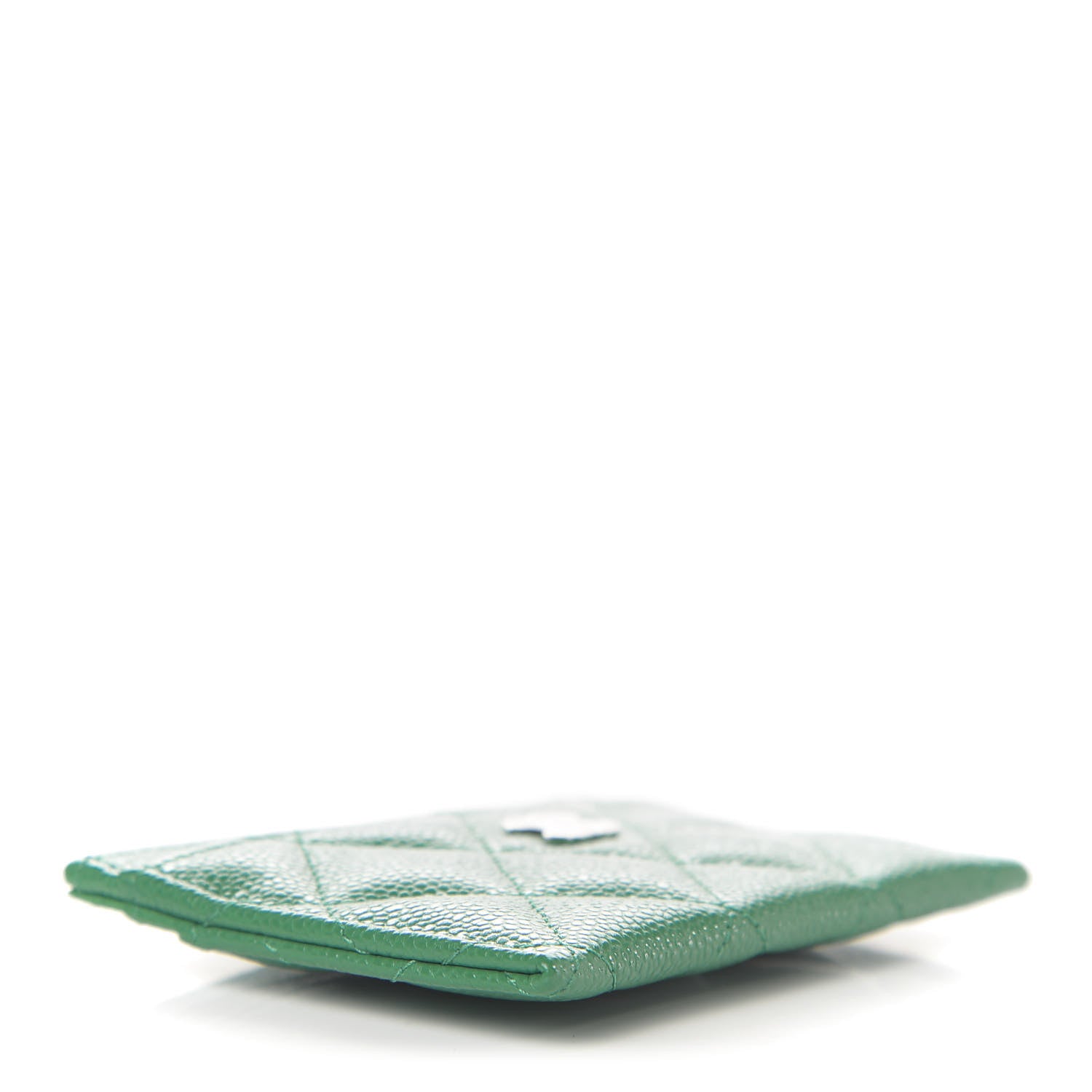 Chanel Caviar Quilted Card Holder Green 4 of 9