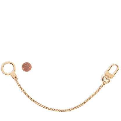 Louis Vuitton Metal Pochette Extender Key Ring Chain Gold 2 of 4