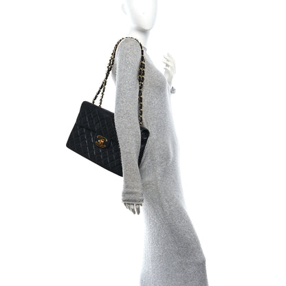 Chanel Lambskin Quilted XL Jumbo Single Flap Black 2 of 13