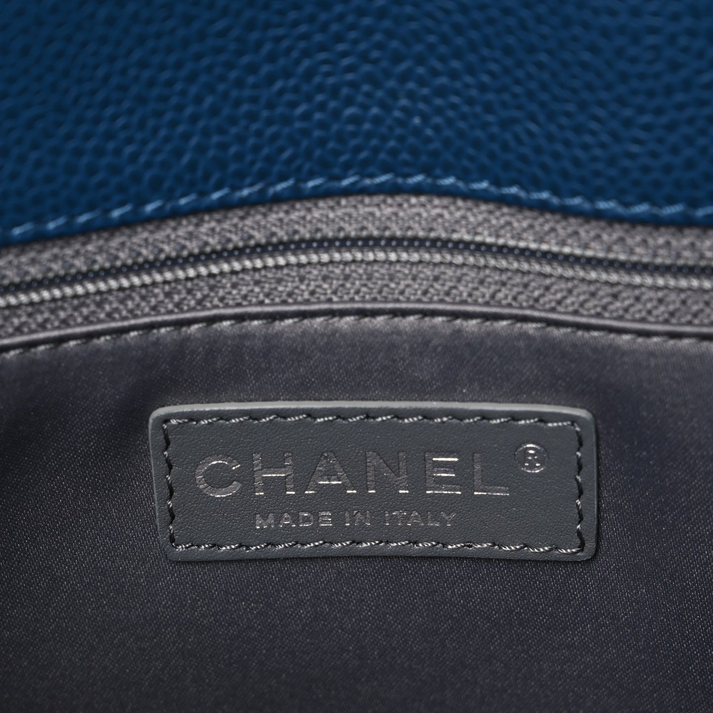 Caviar Quilted Grand Shopping Tote GST Dark Navy Blue