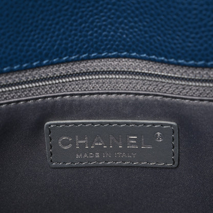 Chanel Caviar Quilted Grand Shopping Tote GST Dark Navy Blue 6 of 11