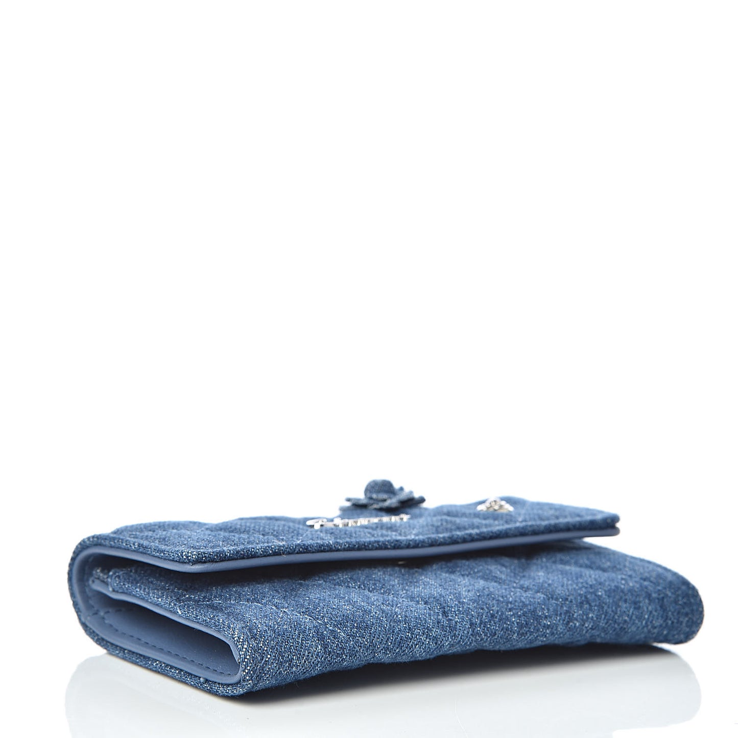 Denim Camelia Charms Card Holder Blue