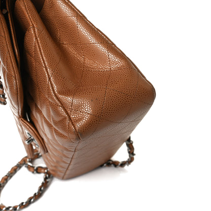 Chanel Metallic Caviar Quilted Jumbo Double Flap Copper 19 of 24