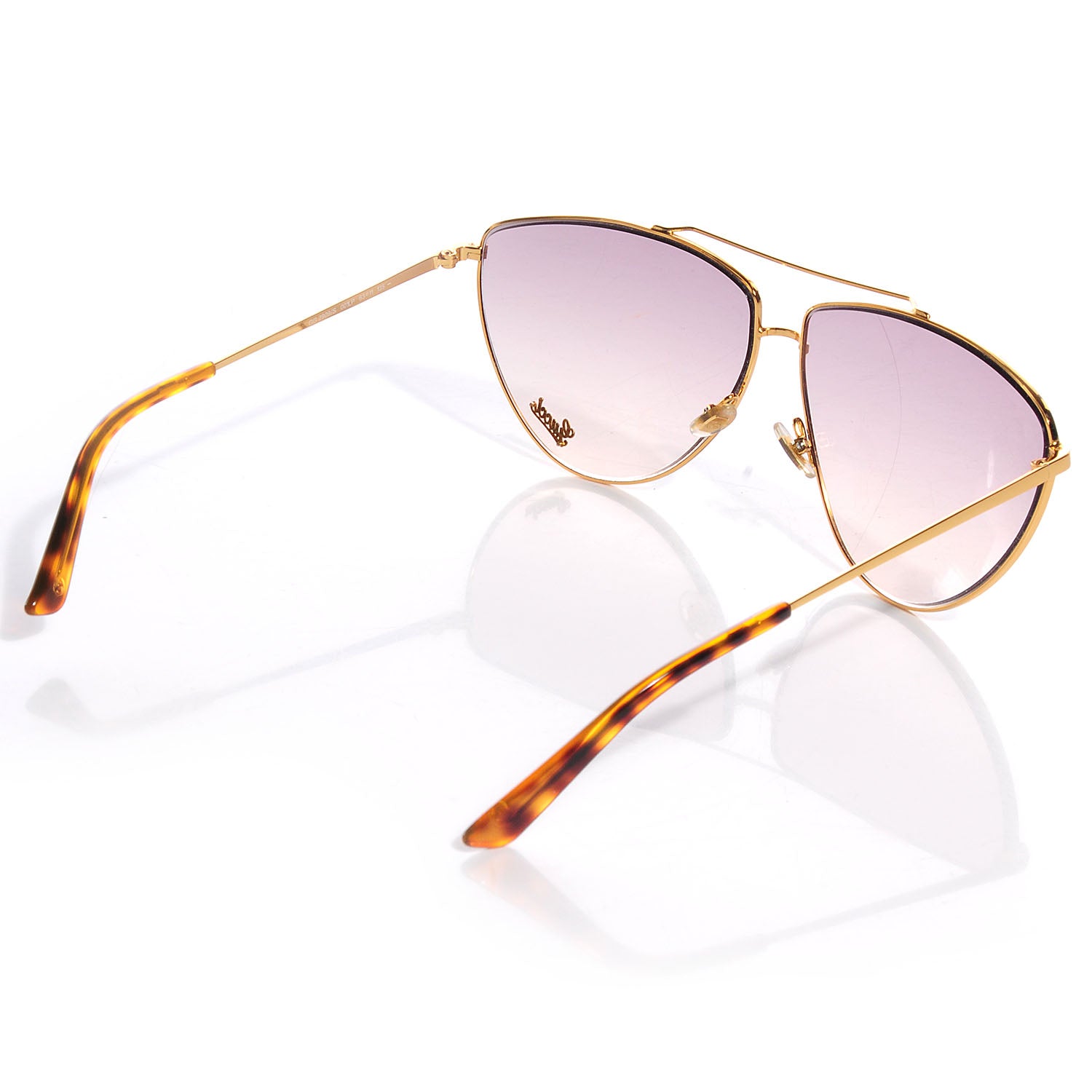 Gucci Oval Frame Aviator Sunglasses 2909/S Gold 86621 – FASHIONPHILE