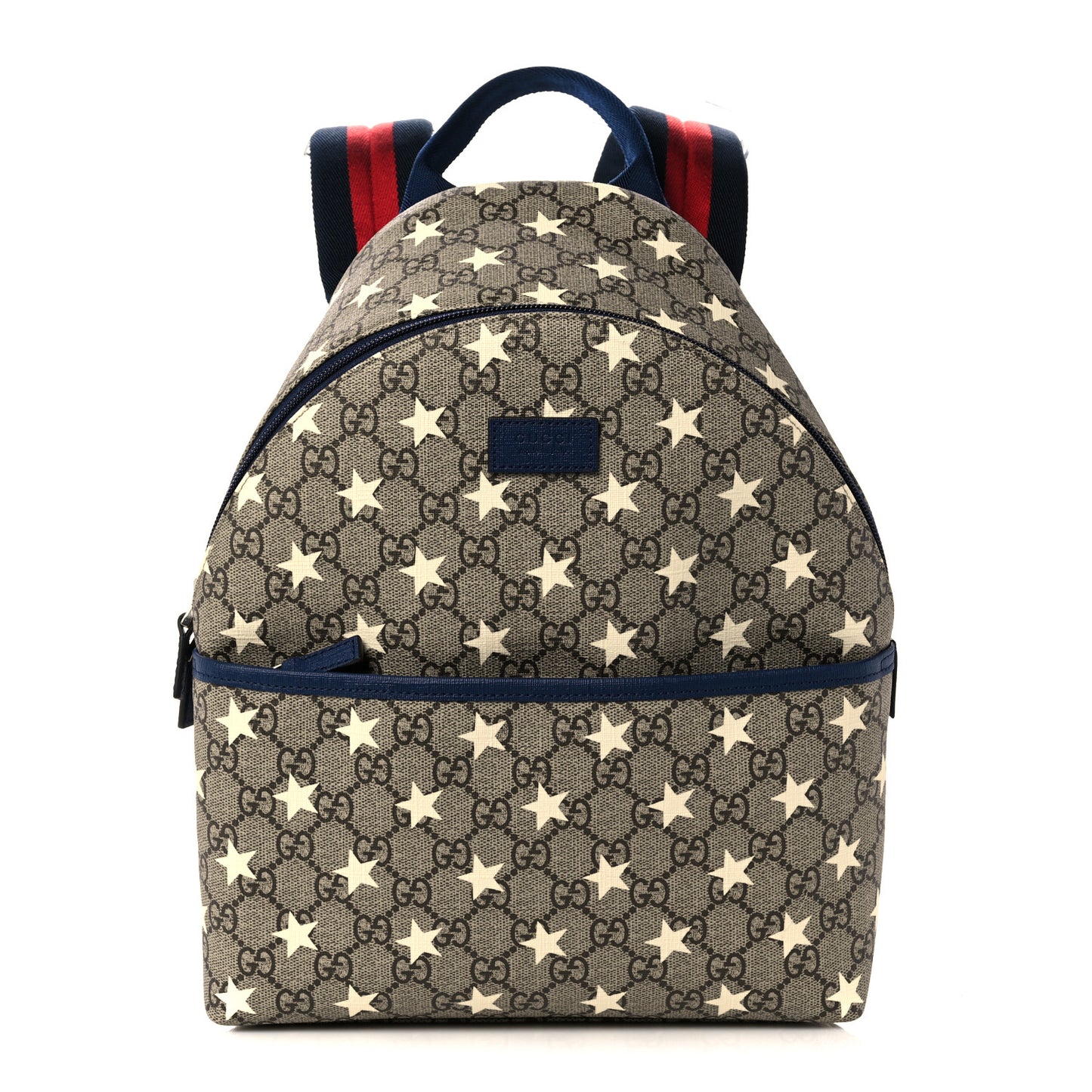 GG Supreme Monogram Stars Childrens Backpack Beige Ebony Yellow Royal