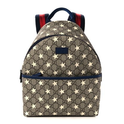 Gucci GG Supreme Monogram Stars Childrens Backpack Beige Ebony Yellow Royal 1 of 11