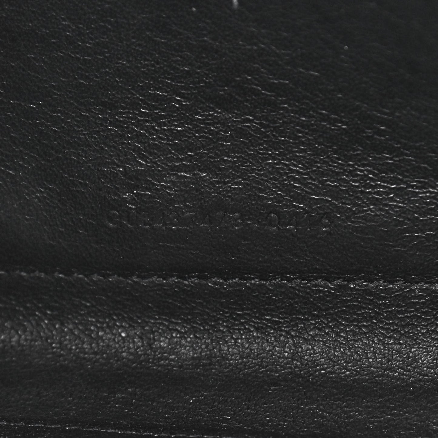 Sheepskin Tri-Quilt Monogram Envelope Chain Wallet Black