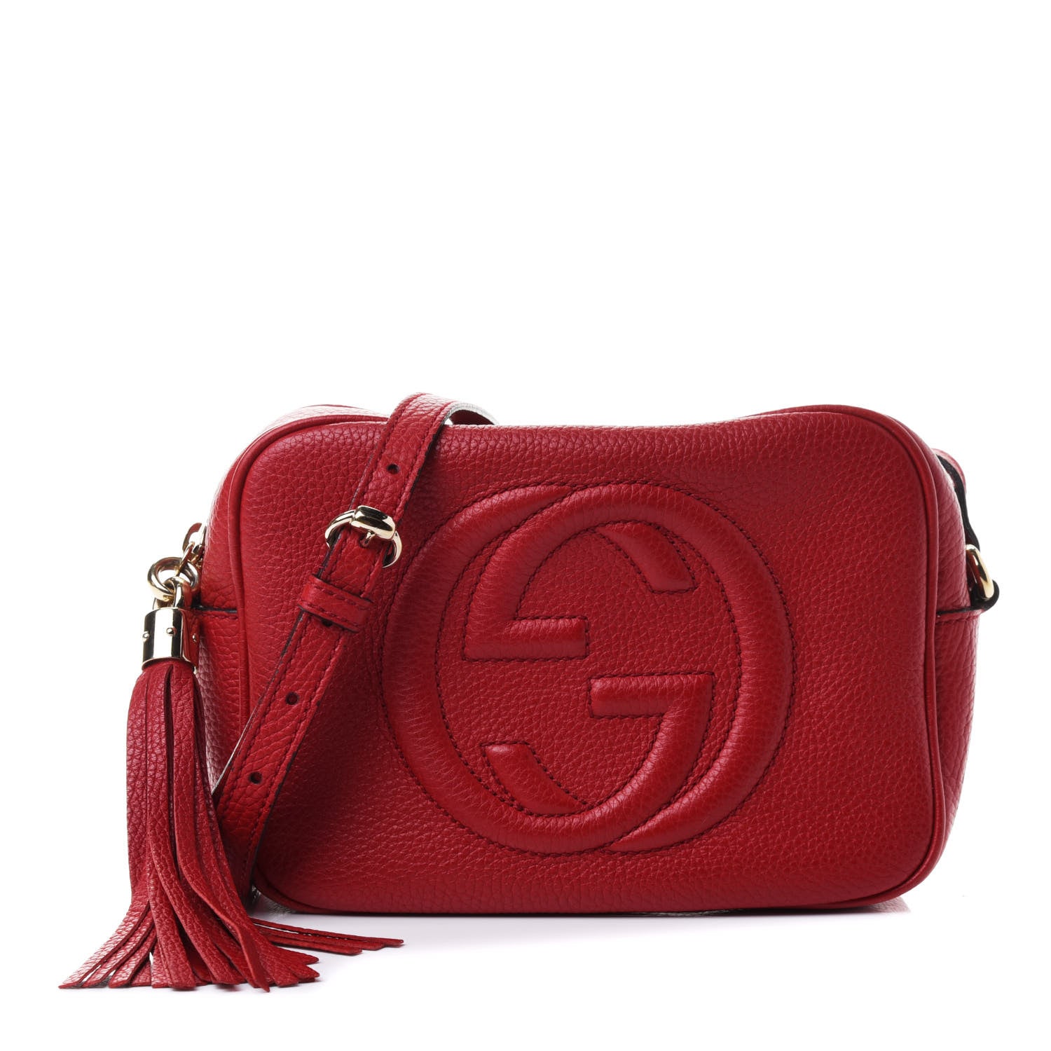 Gucci Pebbled Calfskin Small Soho Disco Bag Tabasco Red 1 of 4