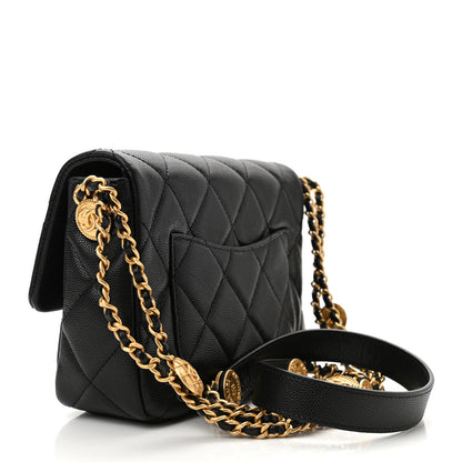 Chanel Caviar Quilted Small Twist Your Buttons Flap Black 3 of 11