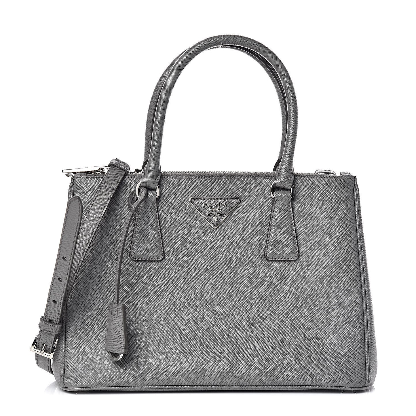 Saffiano Small Galleria Double Zip Tote Marmo