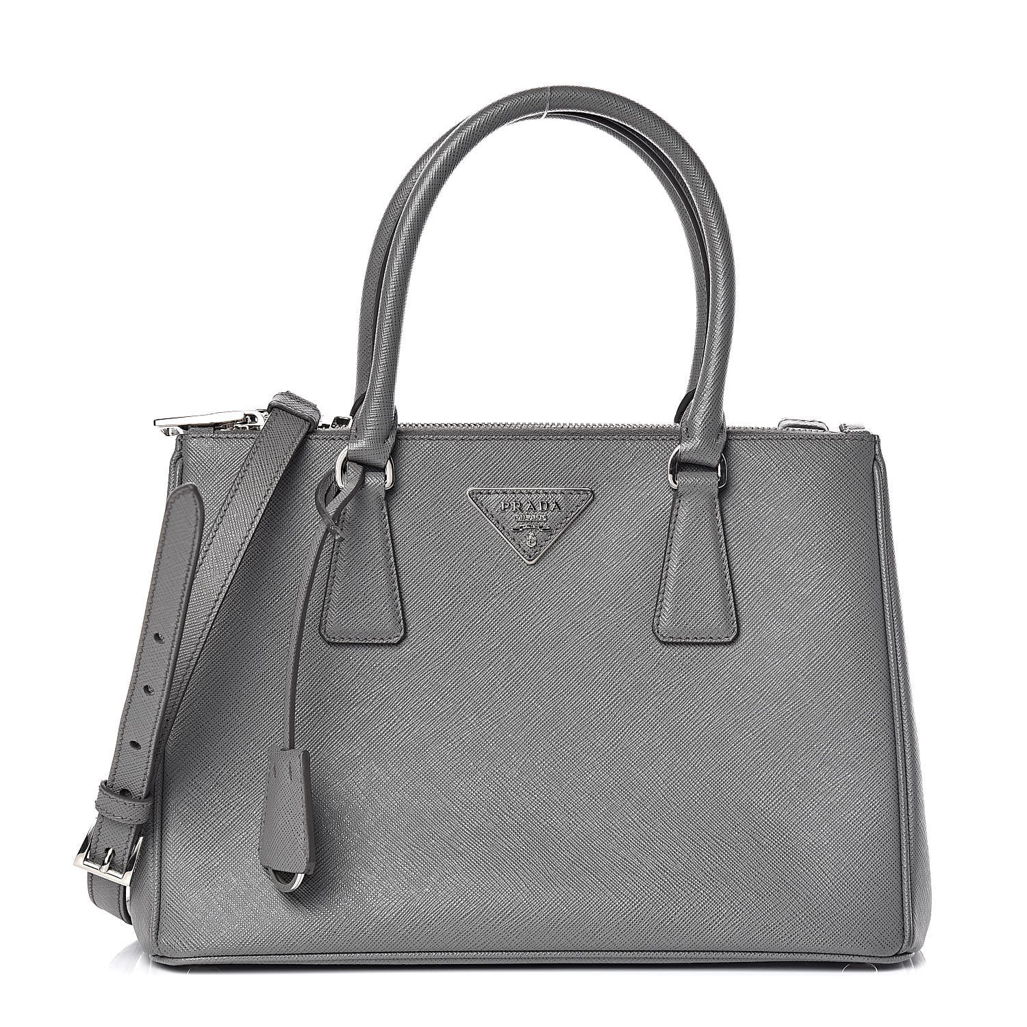 Prada Saffiano Small Galleria Double Zip Tote Marmo 1 of 12