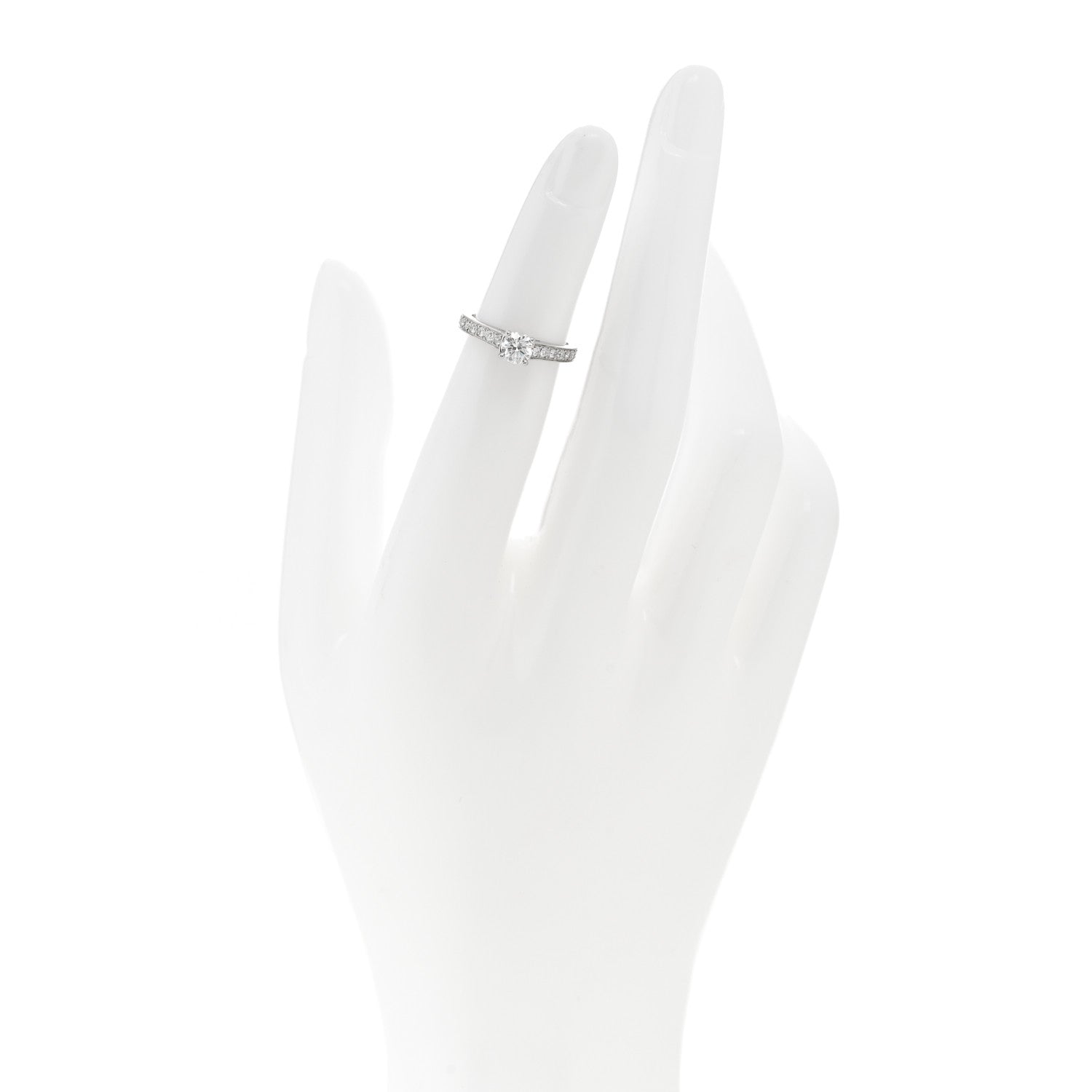 Cartier Platinum Diamond .35ct 1895 Solitaire Engagement Ring 45 3.25 2 of 7