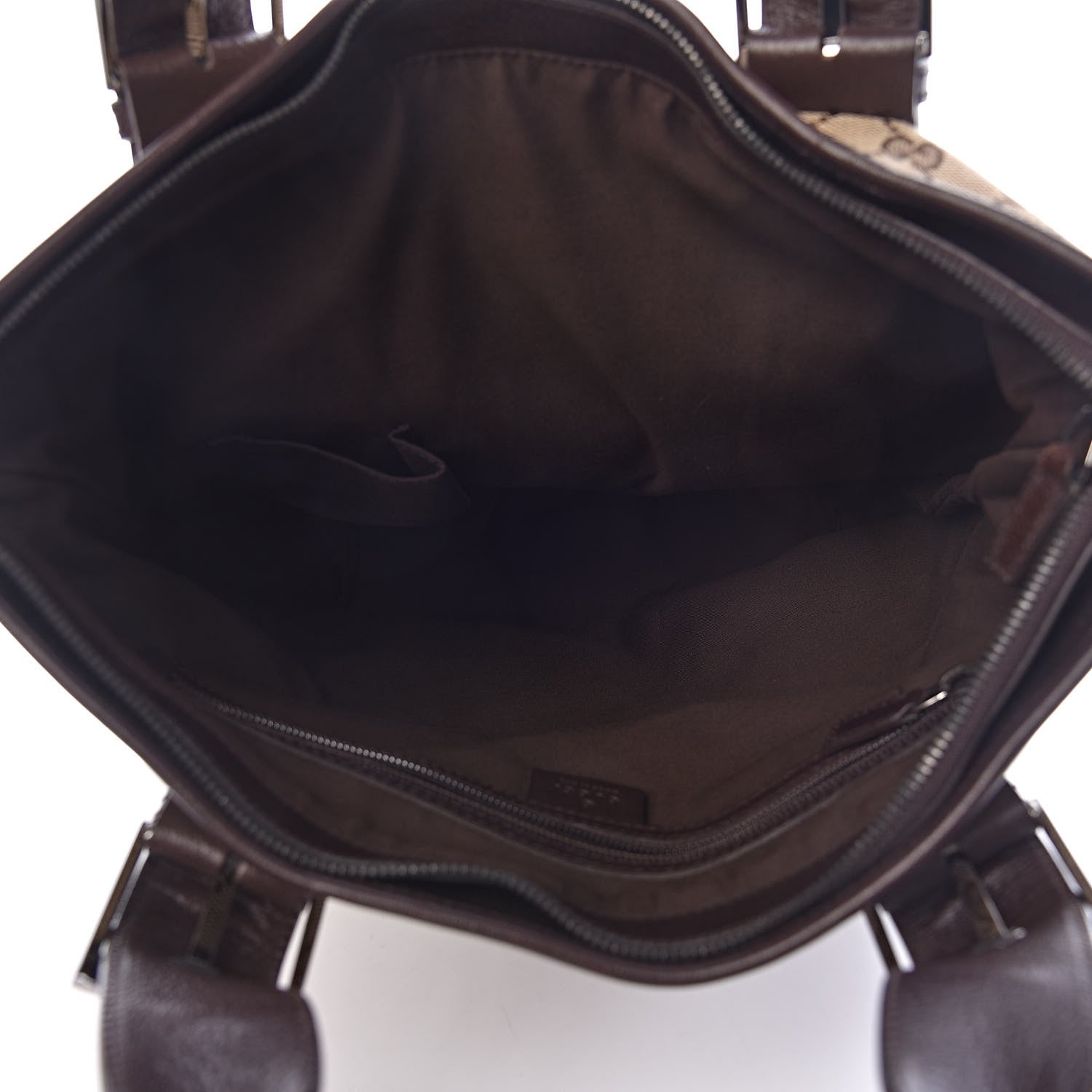 Gucci GG Monogram Medium Web Handle Vertical Tote Bag Dark Brown 5 of 10