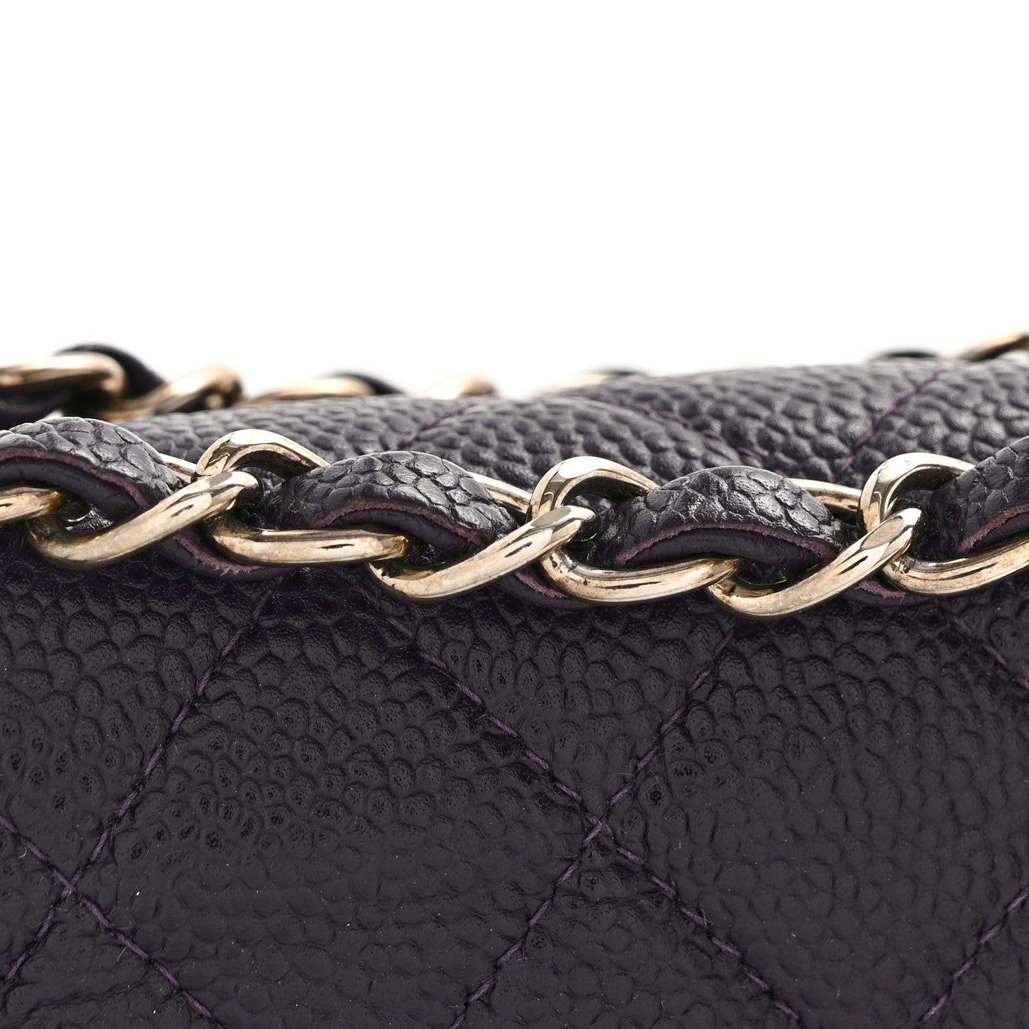 Chanel Caviar Quilted Small Double Flap Dark Purple 14 of 15