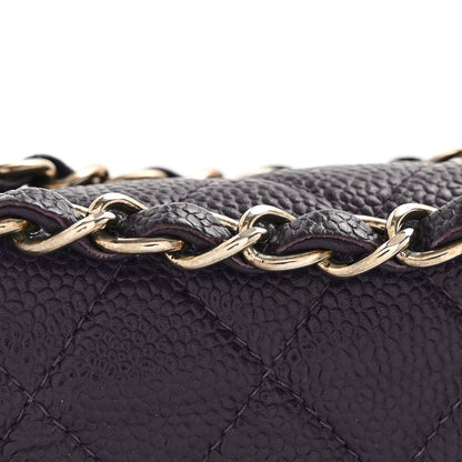 Chanel Caviar Quilted Small Double Flap Dark Purple 14 of 15