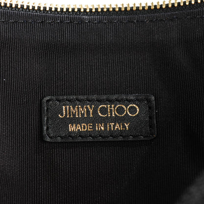 Jimmy Choo Glitter Lame Fabric Rella Clutch Black 6 of 7