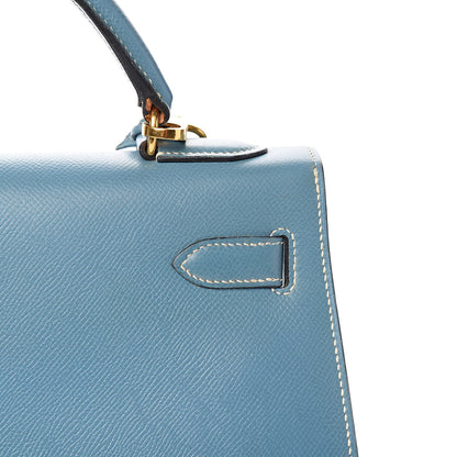 Hermes Epsom Kelly Sellier 32 Blue Jean 32 of 36
