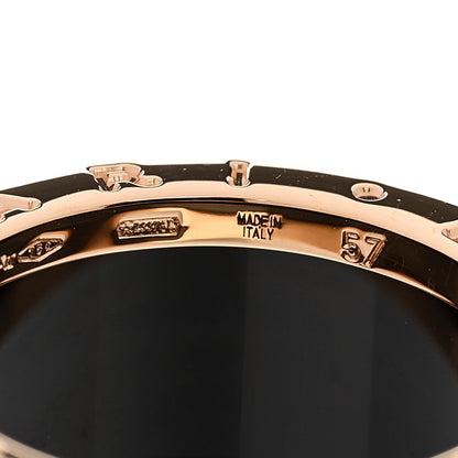 Bulgari 18K Rose Gold Black Ceramic B.Zero1 Four-Band Ring 57 8 7 of 8