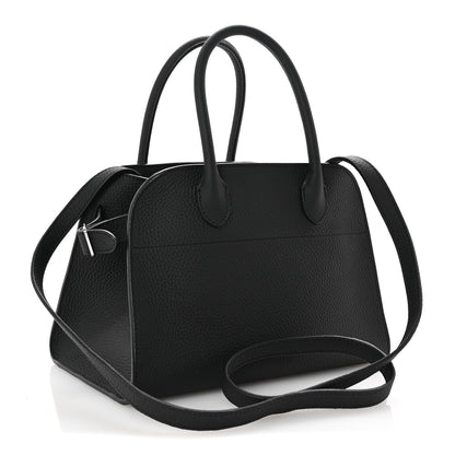 The Row Grained Calfskin Soft Margaux 10 Bag Black 3 of 9