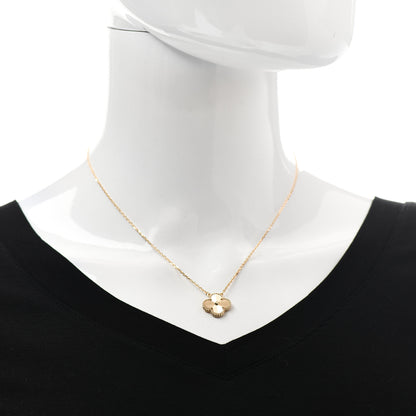 Van Cleef & Arpels 18K Yellow Gold Guilloche Vintage Alhambra Pendant Necklace 2 of 7