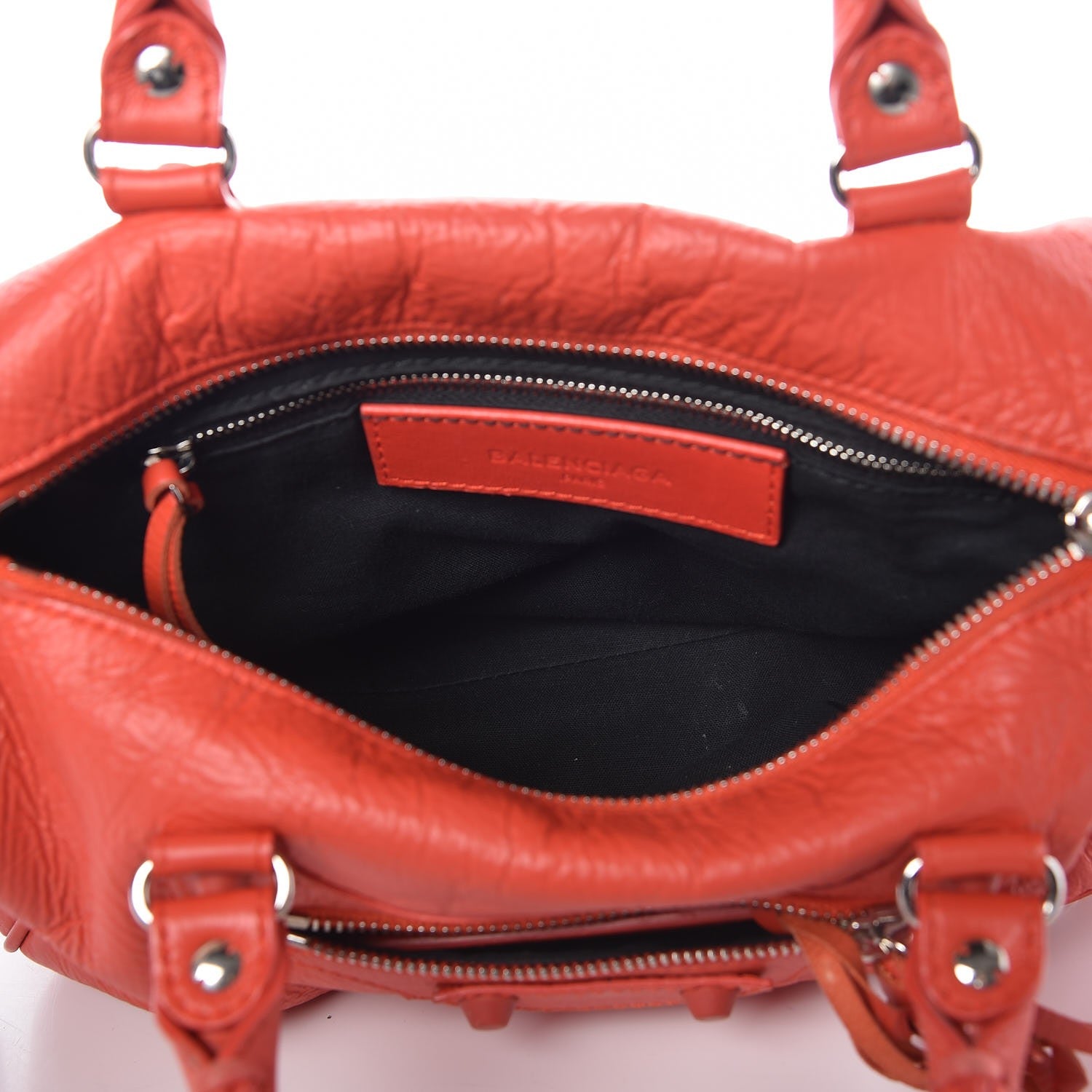 Balenciaga Matte Goatskin Rubber Covered Classic Hardware Mini Twiggy Rouge Coquelicot Rouge Braise 5 of 10