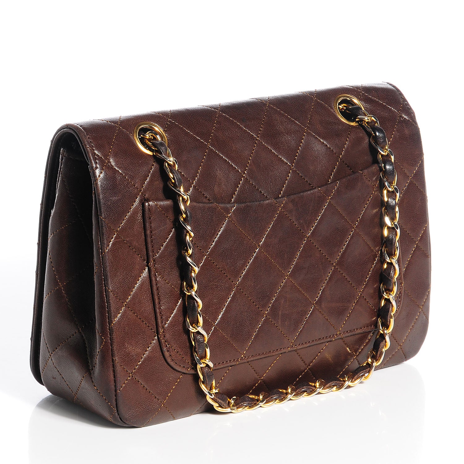 Chanel Quilted Lambskin Small Single Flap Brown 3 of 9
