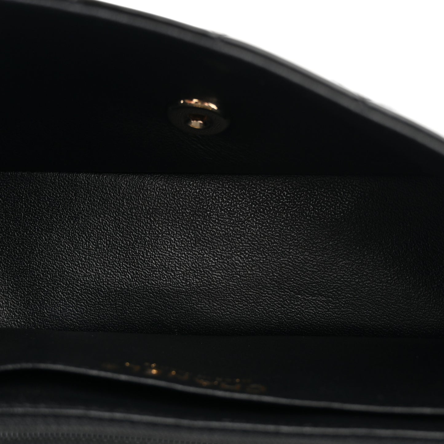 Patent Calfskin Quilted Mini Rectangular Flap Black