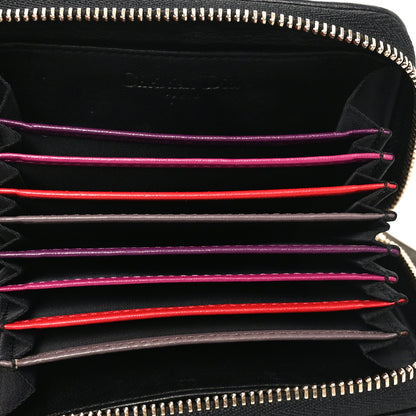 Christian Dior Lambskin Cannage Gusset Card Holder Black 5 of 9