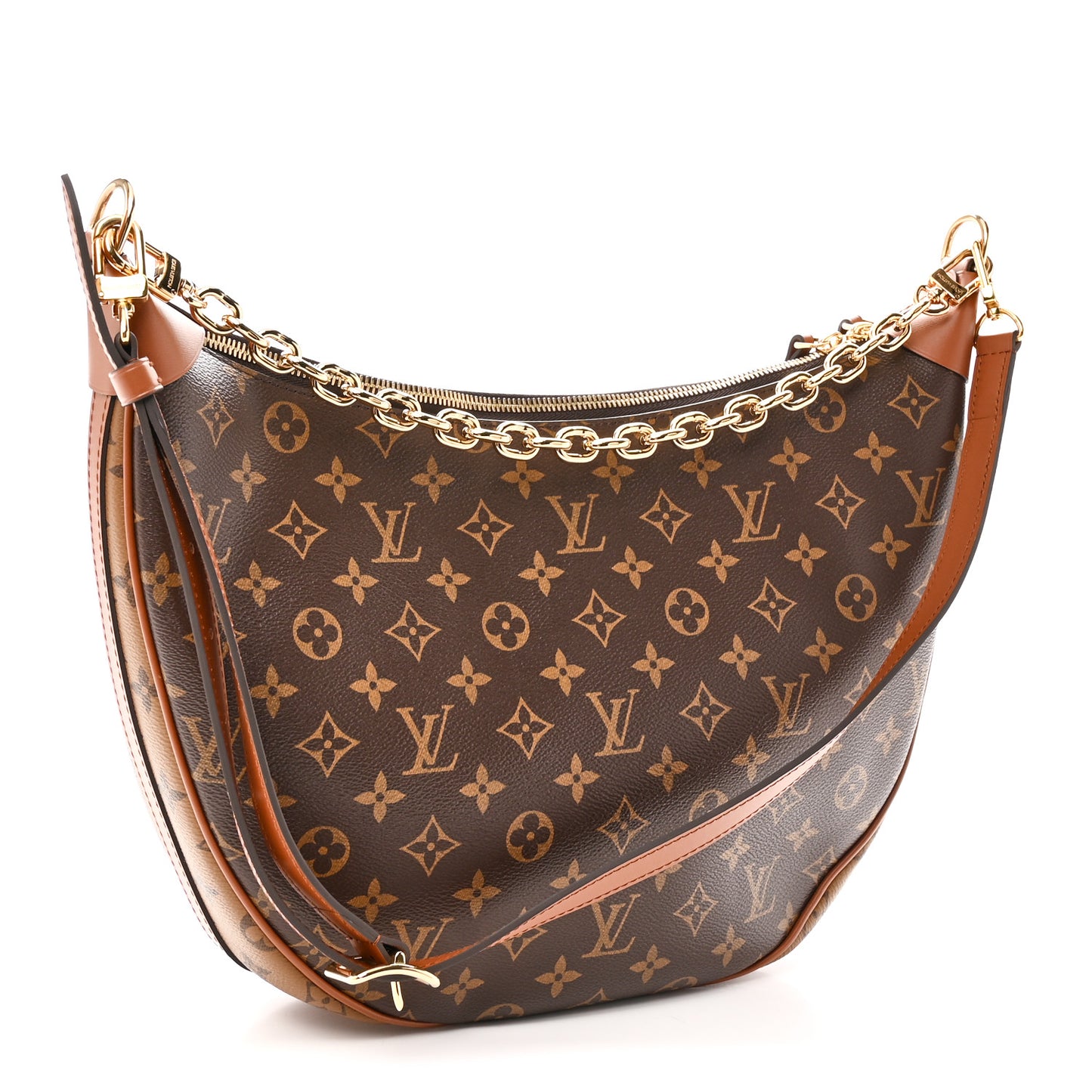 Reverse Monogram Loop Hobo