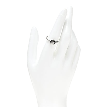 David Yurman Sterling Silver Diamond Petite Starburst Ring 56 7.5 2 of 5