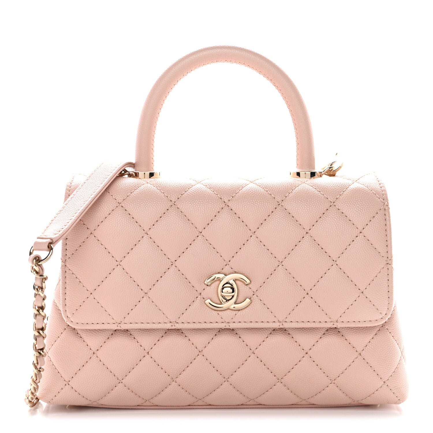 Chanel Caviar Quilted Mini Coco Handle Flap Pink 1 of 11