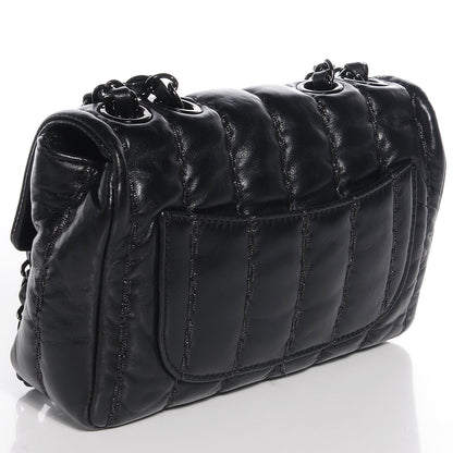 Chanel Lambskin Vertical Stitch Small Flap Black 3 of 8