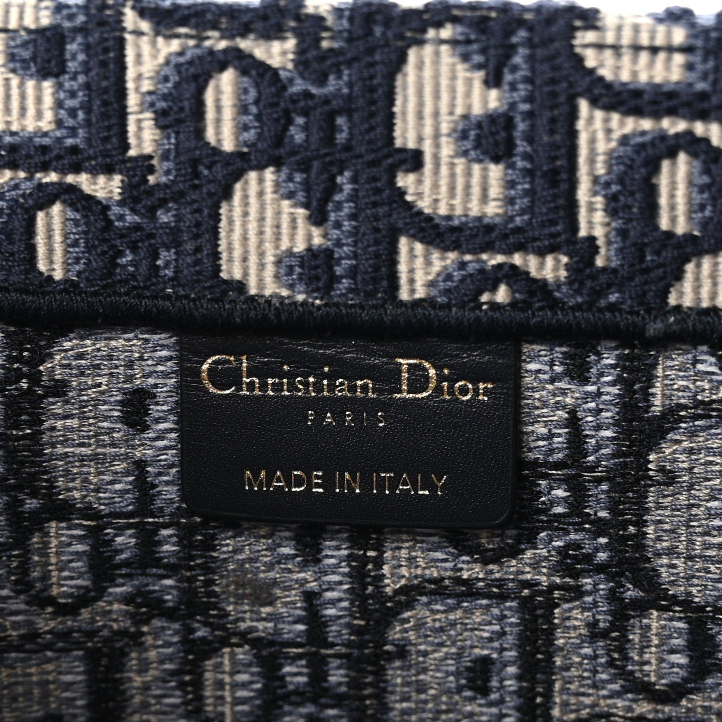 CHRISTIAN DIOR Oblique Large Book Tote Blue Multicolor