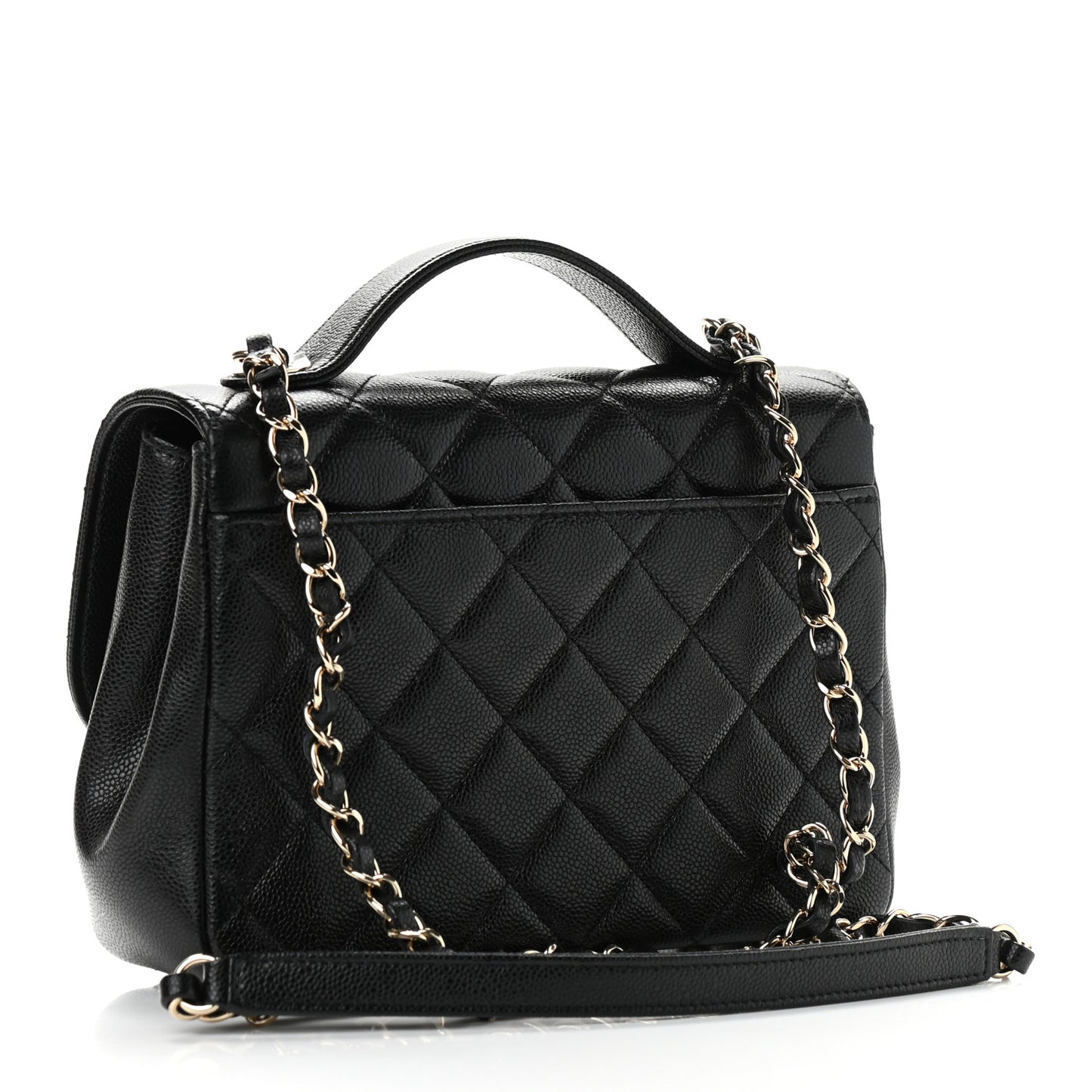 Caviar Quilted Medium Business Affinity Flap Black