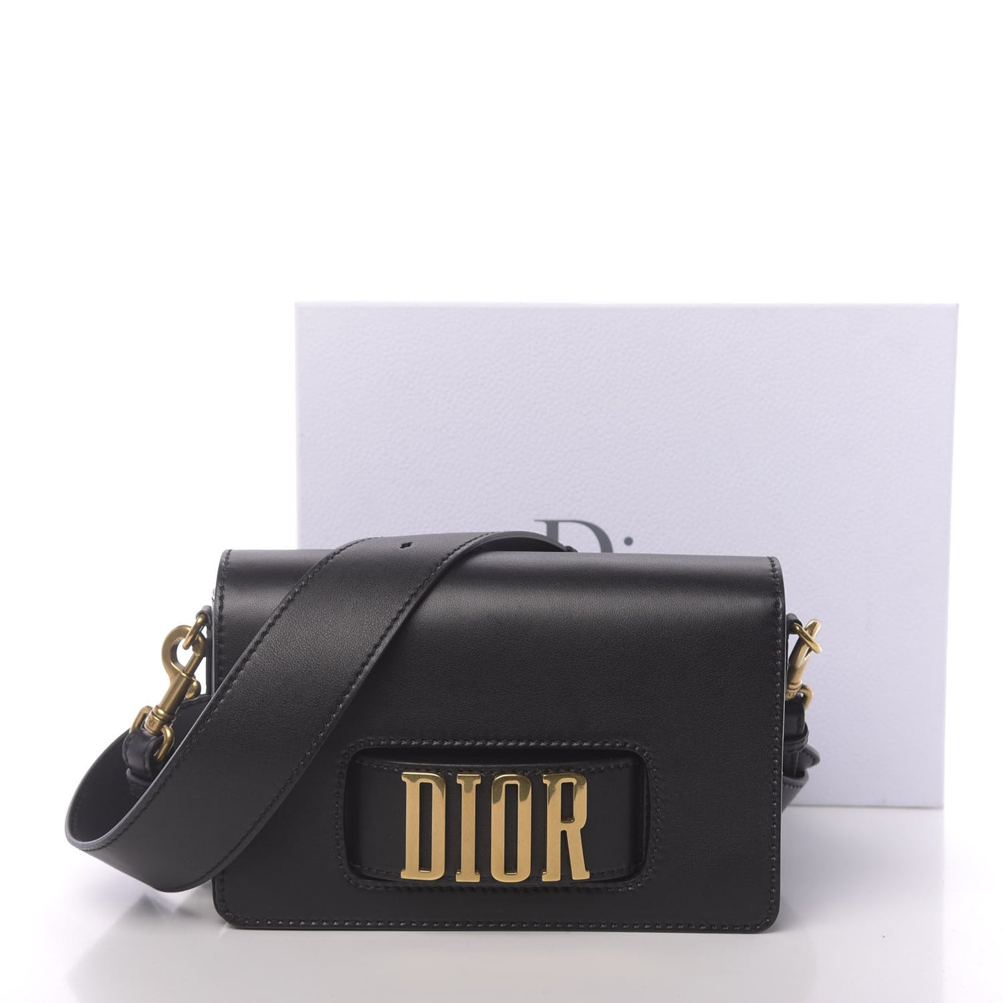 Smooth Calfskin Dio(r)evolution Flap Bag Black