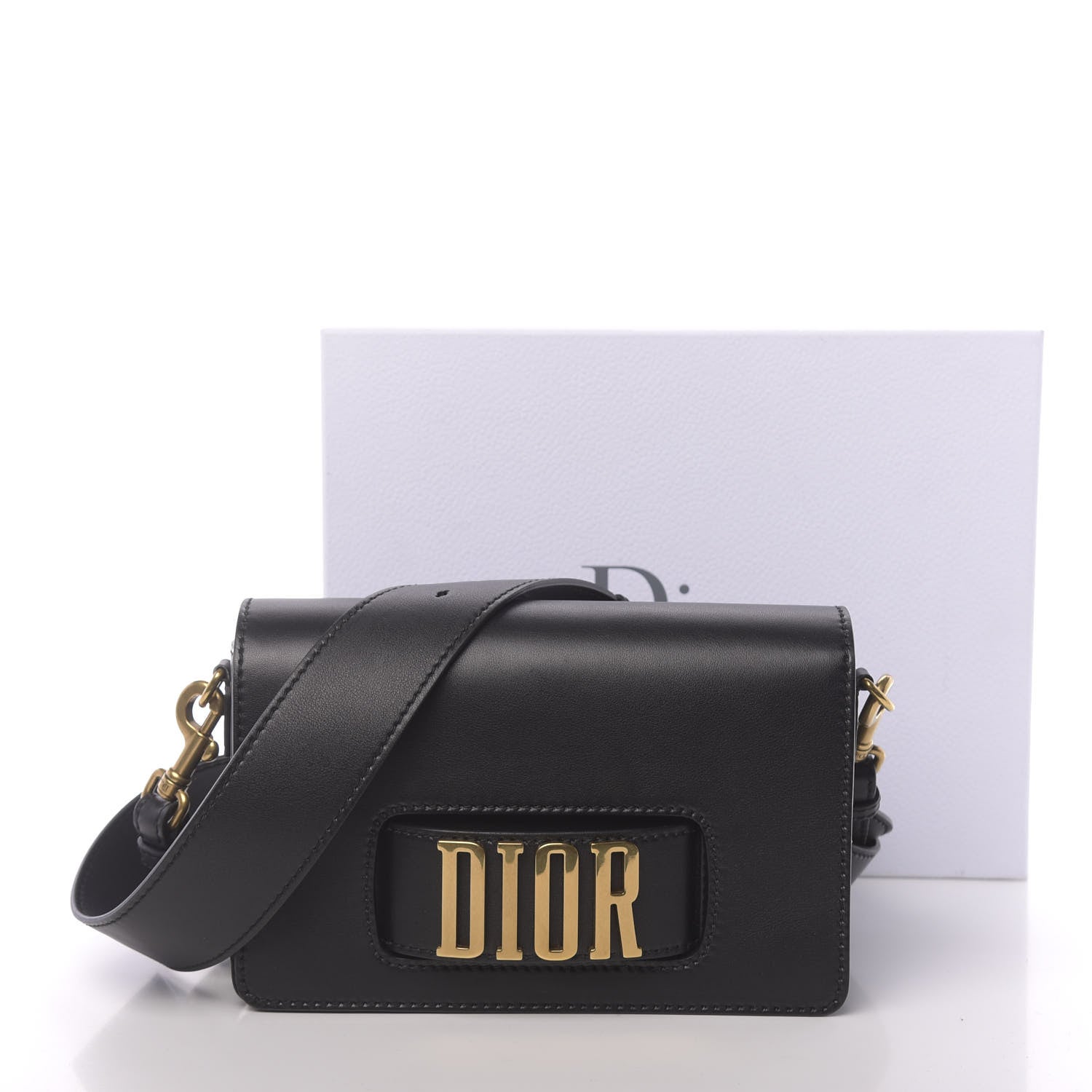 Christian Dior Smooth Calfskin Dio(r)evolution Flap Bag Black 13 of 13